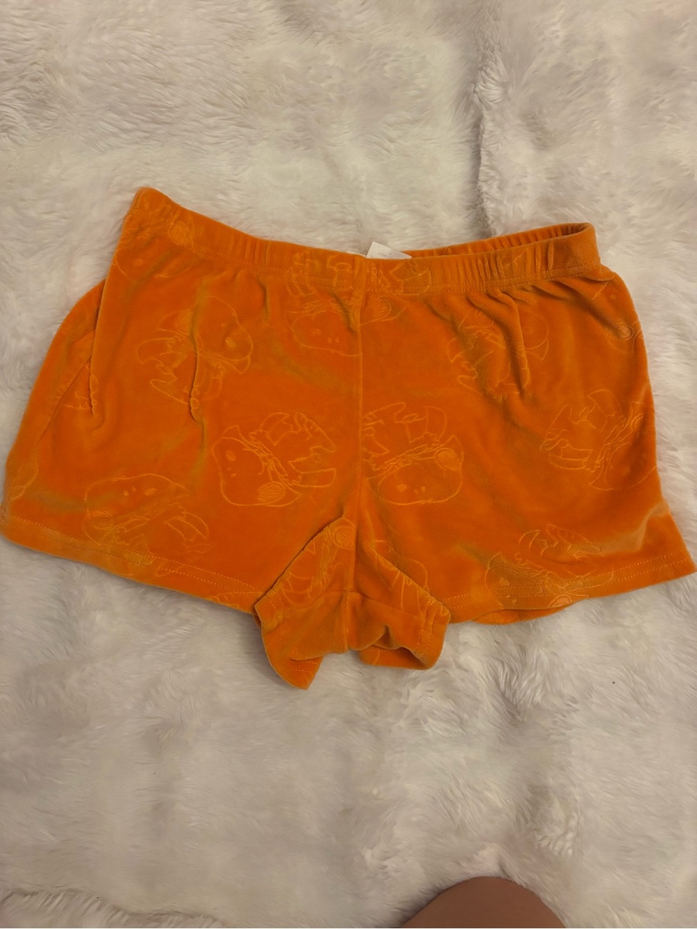 munki munki Orange Plush Athletic Lounge Shorts